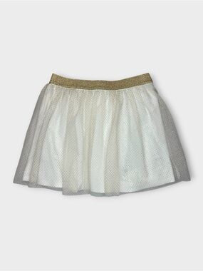 Epic Threads Tulle Gold Sparkle White Skirt